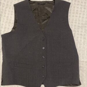 Dark Gray Button-Up Vest
